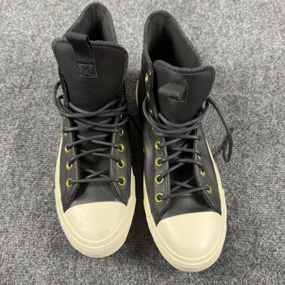 Converse Chuck Taylor All Star Leather High-Top Sneakers Black/White Mens 10